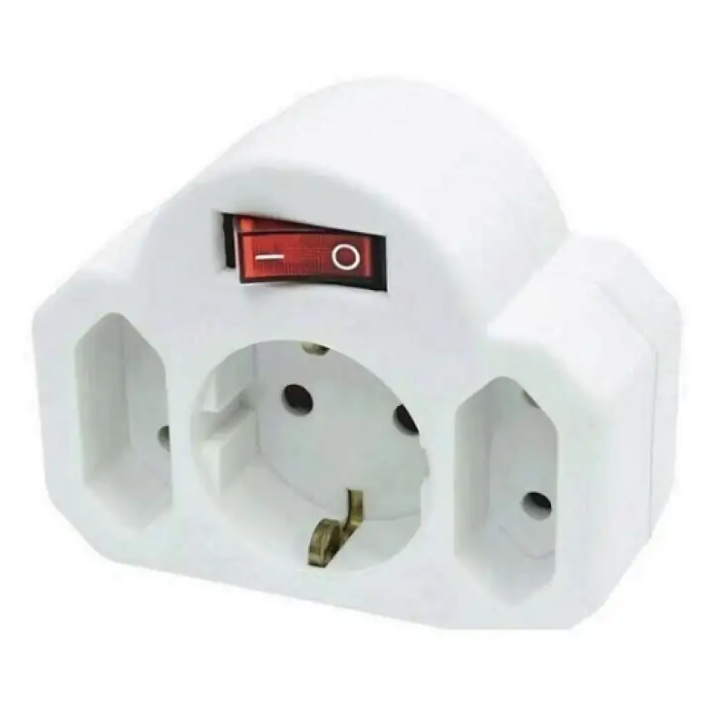 Triplu stecher +intrerupator NVK 3/WH 38692                                                                                                                                                             